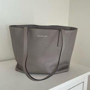 Michael Kors Light Grey Large Laptop Tote Bag